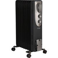 Russell Hobbs 9 Fin RHOFR5002B Oil Filled Radiator 2000W - Black, Black