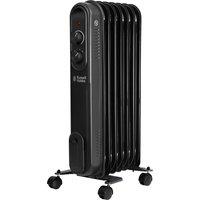 Russell Hobbs 7 Fin RHOFR7004B Oil Filled Radiator 1500W - Black, Black