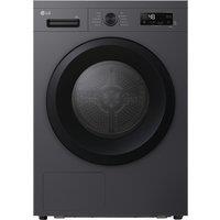 LG X10 Series ThinQ RHX1009NMK Wifi Connected 9Kg Heat Pump Tumble Dryer - Slate Grey - A+++ Rated, Grey