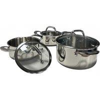 Rangemaster RM056PROMO 3 Piece Induction Pan Set - Stainless Steel, Stainless Steel