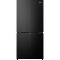 Hisense PureFlat RQ5P470SAFD Wifi Connected Total No Frost American Fridge Freezer - Black Stainless Steel - D Rated, Black