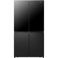 Hisense RQ5X560SFLEF Wifi Connected Plumbed Total No Frost American Fridge Freezer - Black - E Rated, Black
