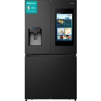 Hisense Pureflat Eclipse RQ760N4IFE Plumbed Total No Frost American Fridge Freezer - Black - E Rated, Black