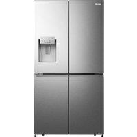 Hisense Pureflat Infinite RQ760N4SASE Wifi Connected Non-Plumbed Total No Frost American Fridge Freezer - Stainless Steel - E Rated, Stainless Steel