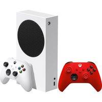 Xbox Series S 512 GB with Extra Pulse Red Wireless Controller - White, White