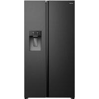 Hisense RS5P528STBE Non-Plumbed Total No Frost Multi-door American Fridge Freezer - Black Stainless Steel - E Rated, Black