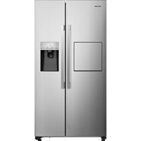 Hisense RS694N4BCE Plumbed Total No Frost American Fridge Freezer - Stainless Steel - E Rated, Stainless Steel