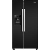 Hisense RS694N4IBE Plumbed Total No Frost American Fridge Freezer - Black - E Rated, Black