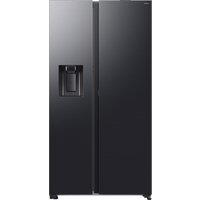 Samsung Series 8 On-device Bixby RS80F66KBFEU Wifi Connected Plumbed Total No Frost American Fridge Freezer - Black - B Rated, Black