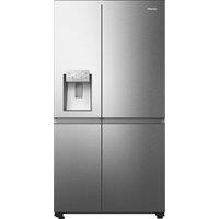 Hisense Pureflat Infinite RS818N4IIE Wifi Connected Plumbed Total No Frost American Fridge Freezer - Stainless Steel - E Rated, Stainless Steel