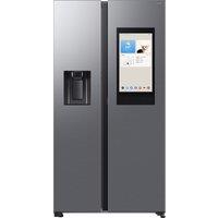Samsung Family Hub RS90F66BETEU Wifi Connected Plumbed Total No Frost American Fridge Freezer - Silver - E Rated, Silver