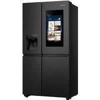 Hisense PureFlat Eclipse RS9P628GPFE Plumbed Total No Frost American Fridge Freezer - Black / Stainless Steel - E Rated, Black