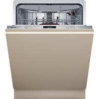NEFF N50 S195HCX02G Fully Integrated Full Size Dishwasher - Stainless Steel Control Panel with Sliding Door Fixing Kit - D Rated, Stainless Steel