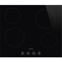 Smeg Cucina SE364TDMB 60cm Ceramic Hob - Black, Black