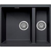 Harlyn Sennen 1.5 Bowl Inset Kitchen Sink - Black, Black
