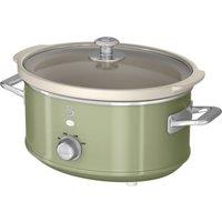 Swan Retro SF17021GN 3.5 Litre Slow Cooker - Green, Green