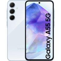 Samsung Galaxy A55 5G 128GB Smartphone in Awesome Ice Blue, Awesome Ice Blue