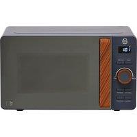 Swan Nordic SM22036LGRYN 20 Litre 26cm High, Freestanding Small Standard Microwave Oven - Grey, Grey