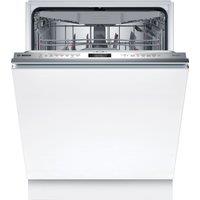 Bosch Series 6 SMD6YCX02G Fully Integrated Full Size Dishwasher - Silver Control Panel with Fixed Door Hinge Kit - A Rated, Silver