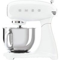 Smeg 50's Retro SMF03WHUK Stand Mixer with 4.8 Litre Bowl - White, White