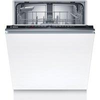 Bosch Series 2 SMV2HTX02G Wifi Connected Fully Integrated Full Size Dishwasher - Black Control Panel with Fixed Door Fixing Kit - D Rated, Black