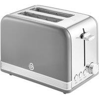 Swan Retro ST19010GRN 2 Slice Toaster - Grey, Grey