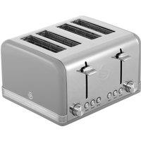 Swan Retro ST19020GRN 4 Slice Toaster - Grey, Grey