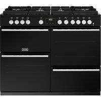 Stoves Precision Deluxe ST DX PREC D1100DF GTG BK 110cm Dual Fuel Range Cooker - Black - A Rated, Black