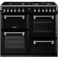 Stoves Richmond Deluxe ST DX RICH D1000DF BK 100cm Dual Fuel Range Cooker - Black - A Rated, Black