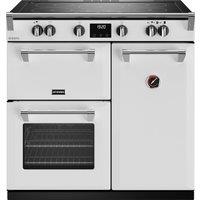Stoves Richmond Deluxe 90cm Electric Range Cooker with Induction Hob - Icy White - A/A Rated, White