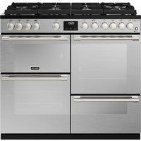 Stoves Sterling Deluxe ST DX STER D1000DF GTG SS 100cm Dual Fuel Range Cooker - Stainless Steel - A Rated, Stainless Steel