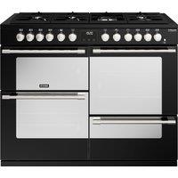 Stoves Sterling Deluxe ST DX STER D1100DF BK 110cm Dual Fuel Range Cooker - Black - A Rated, Black