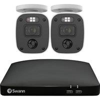Swann 4 channel 2 bullet camera1080P 1TBHDD DVR CCTV kit 1080p Smart Home Security Cameras - White, White