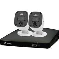 Swann Wired 1080p DVR Security System Smart Home Security Camera - Black / White, Black