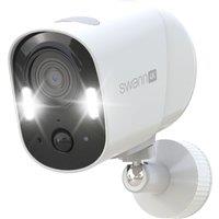 Swann Xtreem Pro 4K Wireless Camera with Spotlights Smart Home Security Camera - White, White