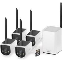 Swann Long range Wifi Security camera Kit - 4 Camera 4K Smart Home Security Cameras - White, White