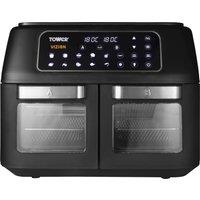 Tower Vortx Vizion 11L Dual Basket T17102 Air Fryer - Black, Black