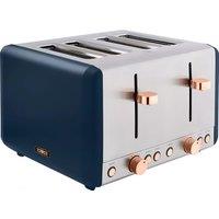 Tower Cavaletto T20051MNB 4 Slice Toaster - Blue, Blue