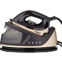 Tower CeraGlide T22023GLD Steam Generator Iron - Black, Black