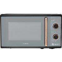 Tower Cavaletto T24038RG 20 Litre 26cm High, Freestanding Small Standard Microwave Oven - Black, Black