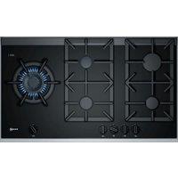 NEFF N90 T29TS79N0 85cm Gas Hob - Black / Stainless Steel, Black