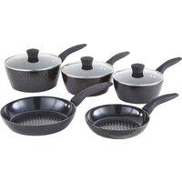 Tower Diamo 5 Piece Cookware Set - Black, Black