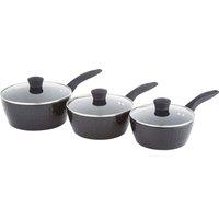 Tower Diamo 3 Piece Cookware Set - Black, Black