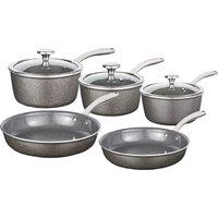 Tower Cerastone Pro 5 Piece Cookware Set - Graphite, Silver