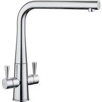 Rangemaster Conical Dual Lever Built In Kitchen Tap - Chrome, Chrome