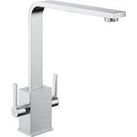 Rangemaster Kube Dual Lever Built In Kitchen Tap - Chrome, Chrome