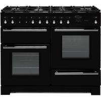 Rangemaster Toledo + TOLP110DFFGB/C 110cm Dual Fuel Range Cooker - Black / Chrome - A/A Rated, Black