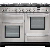 Rangemaster Toledo + TOLP110DFFSS/C 110cm Dual Fuel Range Cooker - Stainless Steel / Chrome - A/A Rated, Stainless Steel