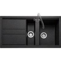 Rangemaster Topaz 1.5 Bowl Inset Kitchen Sink - Charcoal, Charcoal