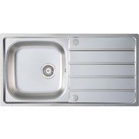 Harlyn Towan Single bowl Stainless Steel inset Reversible, Stainless Steel